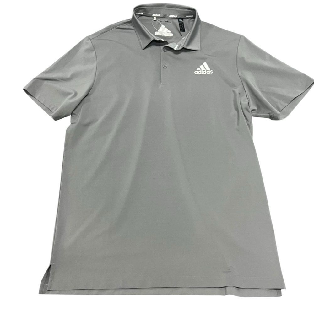 Adidas Golf Polo Mens Large Gray Jon Rahm Script Ultimate 365 Performance